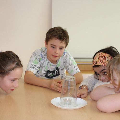 5 Kinder, Teelicht, Glas 