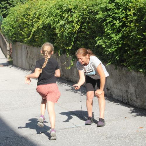 Zeit wird beim Sprinten gestoppt