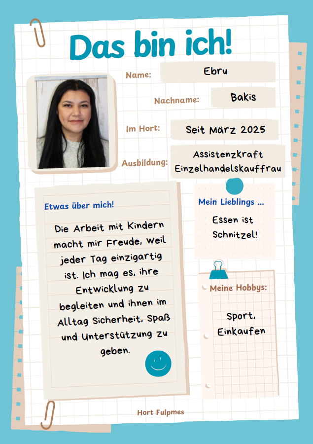 Mitarbeiterin Ebru Steckbrief