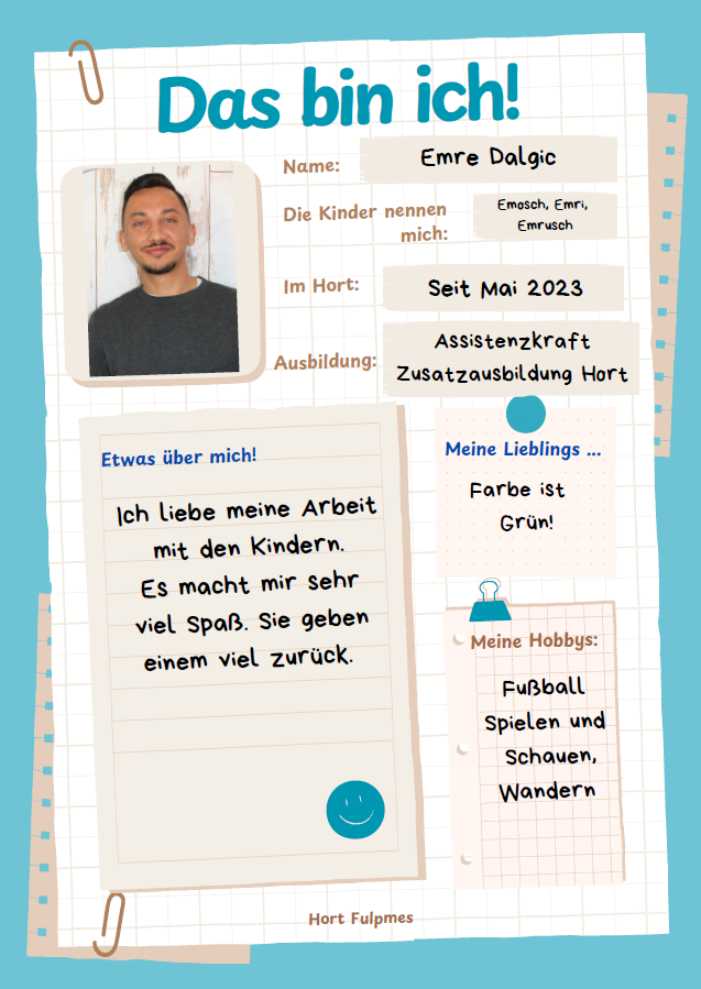 Mitarbeiter Emre Steckbrief