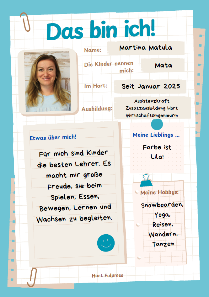 Mitarbeiterin Martina Steckbrief 