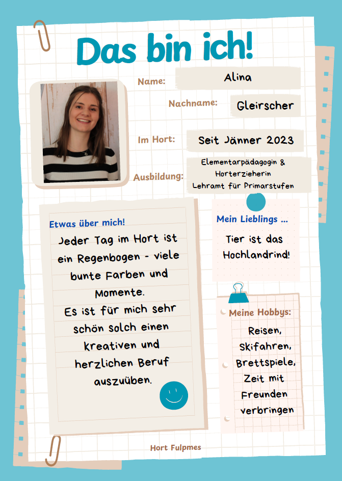 Mitarbeiterin Alina Steckbrief