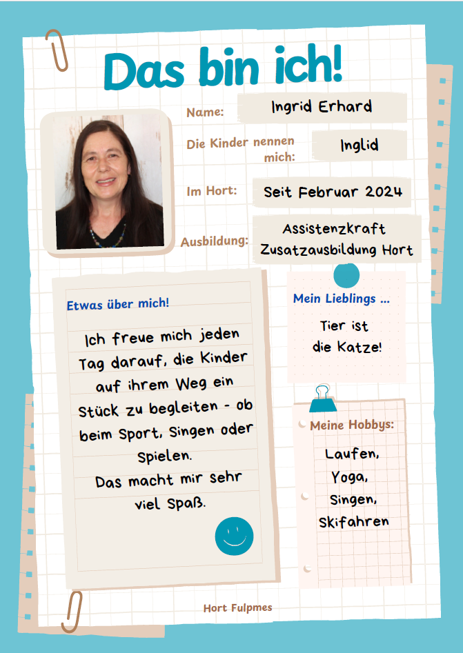 Mitarbeiterin Ingrid Steckbrief