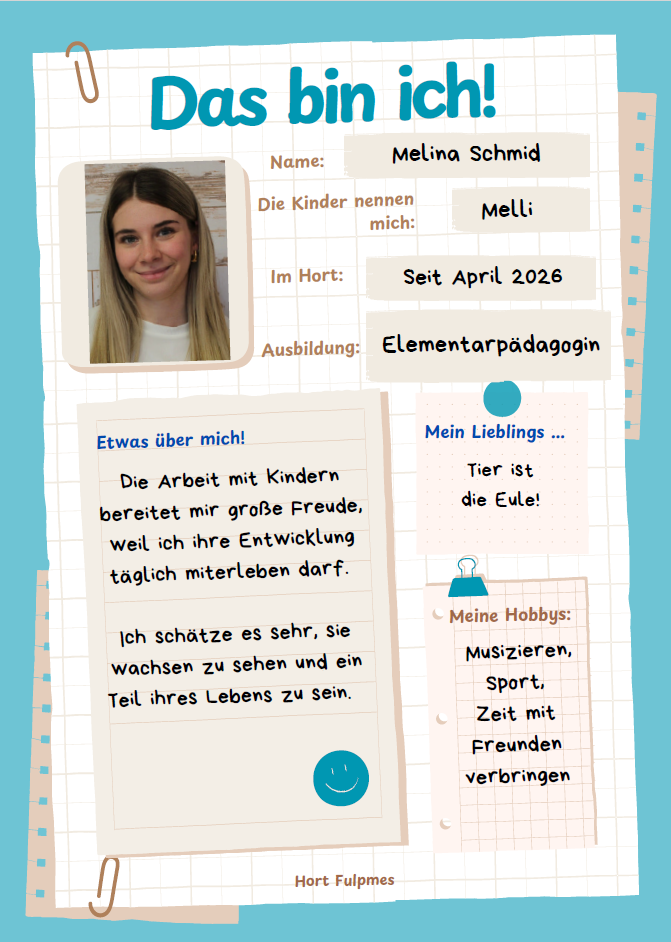 Mitarbeiterin Melina Steckbrief 