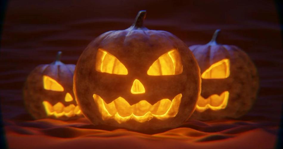 drei Halloween Kürbisse